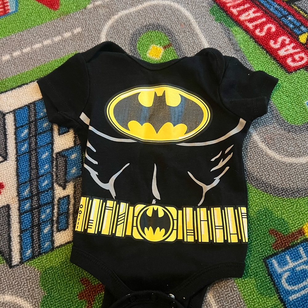 Black and Yellow Batman Baby Onesie